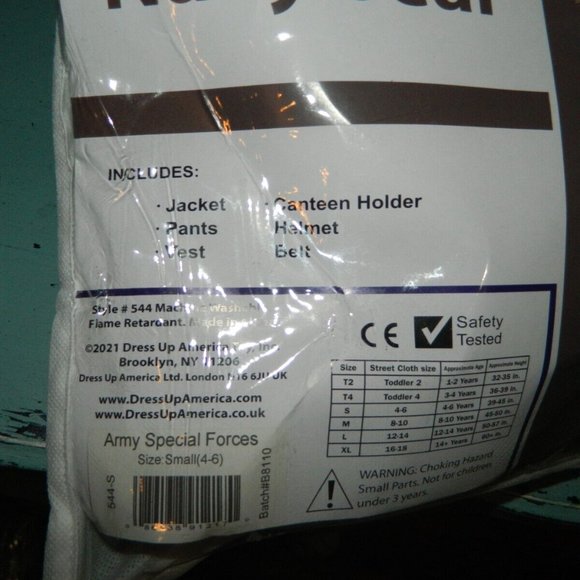 Dress Up America Special Forces Navy Seal Halloween Costume Size Small - Picture 2 of 5